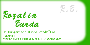 rozalia burda business card